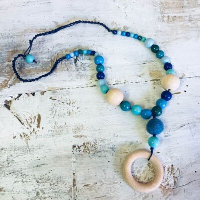 Collana allattamento Sfumature blu